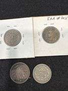 4 Foreign Coins, including: 1874 Germany 10 Pfennig w/ G Mint Mark - 1894 Hungary 20 filler - 1895 Austria 1 Corona - 1950 Mexico 25 Centavos