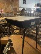 10 Metal and Wooden Desk 24x18x31 Inches