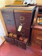 Two 3 Drawer Vertical and One 4 Drawer Vertical File Cabinets