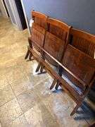3 Chair Wooden Folding Bench