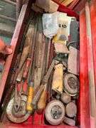 Vintage Snap On Tool Chest and Contents - Screwdrivers, Files, Wrenches, Etc - Includes Smaller Tool Box Sitting On Top