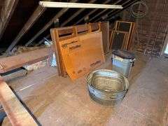 Contents of Garage Second Floor - Florescent Bulbs, Old Motors, some Tools, Etc.