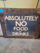 2 Signs Absolutely No Food or Drink Signs 35x30in