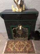 Wooden Mantle and Fireplace (Contents NOT Included)