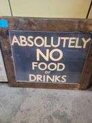 2 Signs Absolutely No Food or Drink Signs 35x30in
