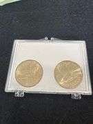 2 Sacagawea Dollars In Plastic Case - 2008P and 2008D