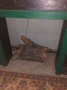 Wooden Mantle and Fireplace (Contents NOT Included)
