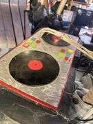 Skeleton DJ Animated Rolling Prop w/ EV 12in Powered Bluetooth Loudspeaker (Model ZLX-12BT) - Approx. 71in Tall