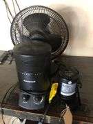 Honeywell Surround Heat/Fan, Comfort Zone Rotating Fan, Cauvet Colored Spotlight