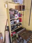 Contents of Corner Shelf - including Product, Oil, Halogen Headlamps, Spray Paint - Automotive
