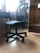 Black Wooden Office Desk with Drawers, Black Office Chair with Wheels