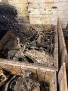 5 Large Wooden Storage Boxes with Bones and Props Inside