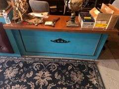 Wooden Counter/Display LShaped 8ft. L. X 8ft. L. X 21in. W. X Different Heights- Contents Not Included- Must Bring Proper Tools & Manpower For Removal