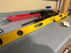 Lot of Levels, Square, and Clamps