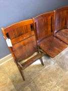 3 Chair Wooden Folding Bench
