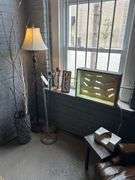 Wooden Light Box 20 X 16 - Wooden Open Sign - Vintage Microphone - Mic Stands - Pole Lamp - Ceramic Vase