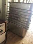9 Stainless Steel Hotel Pans 6 IN Deep - 12 1/2 IN x20 1/2 In
