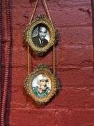 Jeff Goldbloom Image, Andy Warhol Drawing, Fred Rogers and August Wilson Painting, Mario Lemeaux and Hines Paintings, Dan Marino Image, and Gene Kelly Image