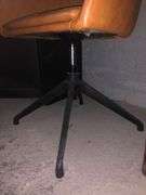Orange Leather Spinning Office Chair