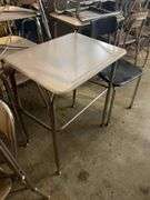 10 Metal and Wooden Desk 24x18x31 Inches