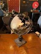 Wooden Copper Globe 26in. L. X 22in. H.