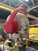 Skeleton DJ Animated Rolling Prop w/ EV 12in Powered Bluetooth Loudspeaker (Model ZLX-12BT) - Approx. 71in Tall
