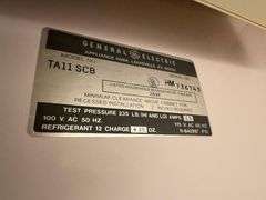 General Electric model no TA11 SCB Refrigerator with Freezer