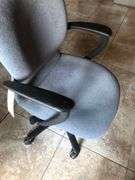 2 Blue Office Chairs with Wheels and Adjustable Height