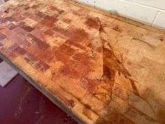 Antique Butcher Block Table - 51"/24"/29" H