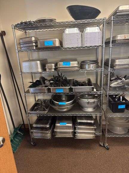 NSF 6 Tier Adjustable Wire Shelf on Casters 47.75" W x 18" D x 75.5"