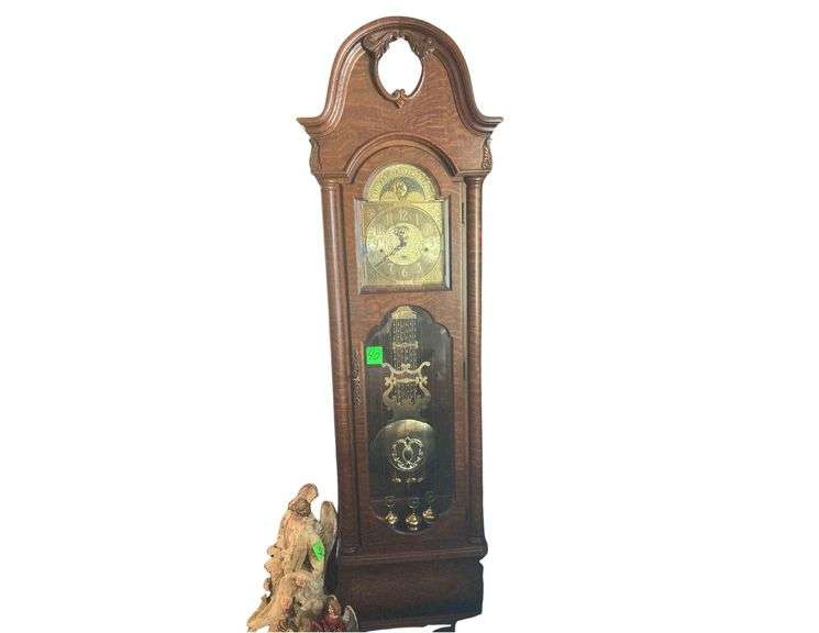 Howard Miller Grandfather Clock With Crank Key 86” High