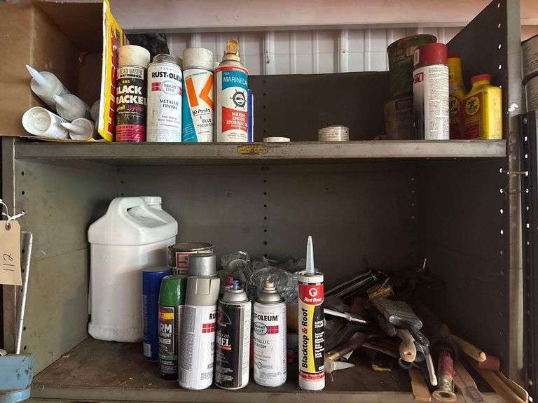 Contents of Shelf - Paint, Hardware