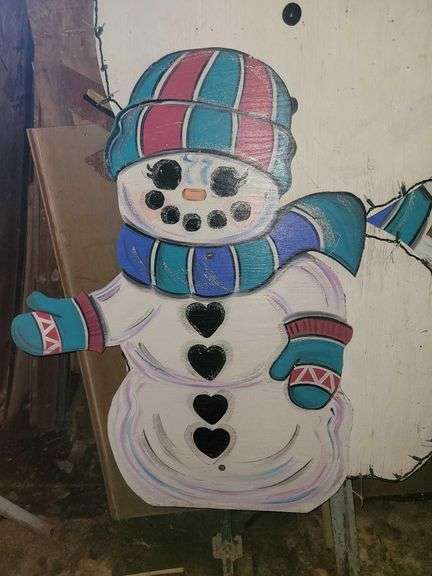 Appox 7ft Snowman and Other Christmas Decorations