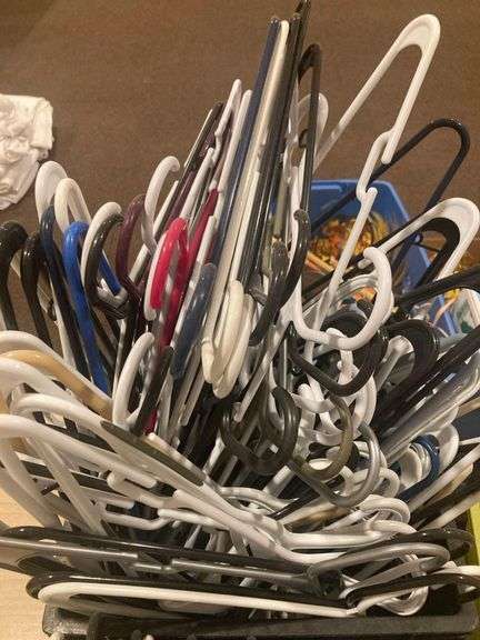 Large Lot of Plastic Clothes Hangers