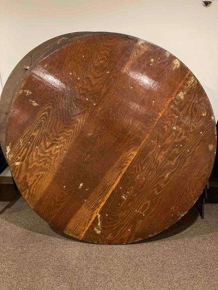 2 6ft Round Wooden Folding Tables