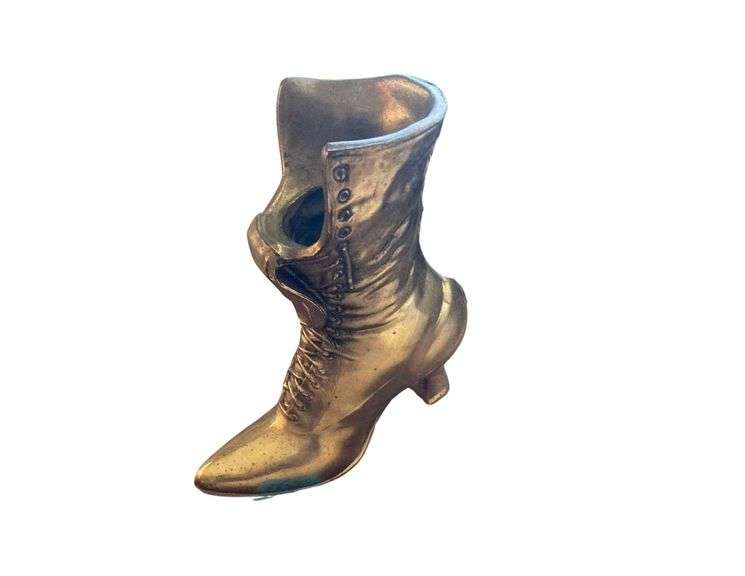 Ladies Gold Tone Boot 9.5 inches