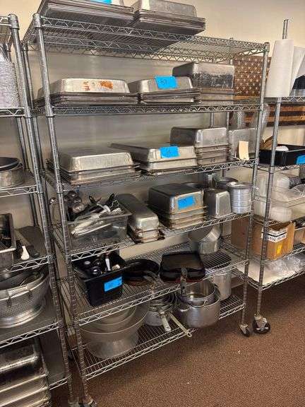 NSF 6 Tier Adjustable Wire Shelf on Casters 47.75" W x 18" D x 75.5"