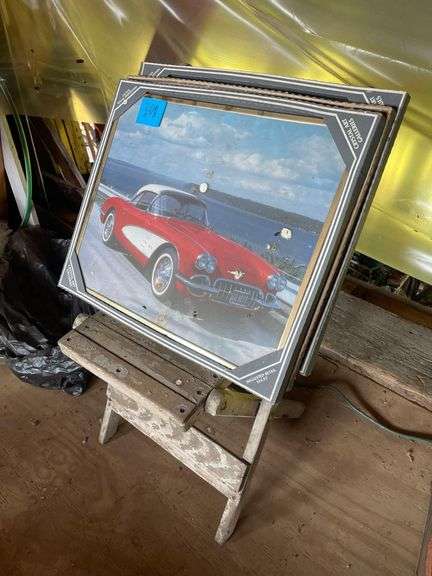 3 Pictures of Corvetts 21x16 Inches