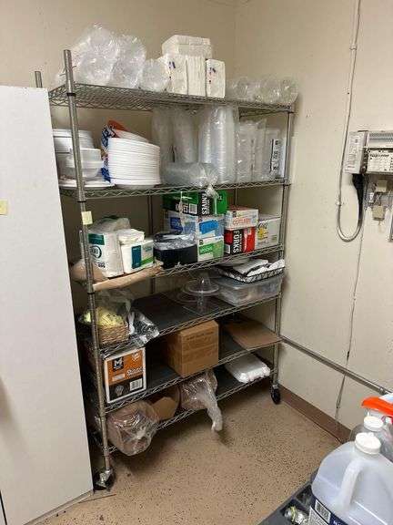 Stainless Steel Rolling Shelf Unit - 48in x 18in x 77in