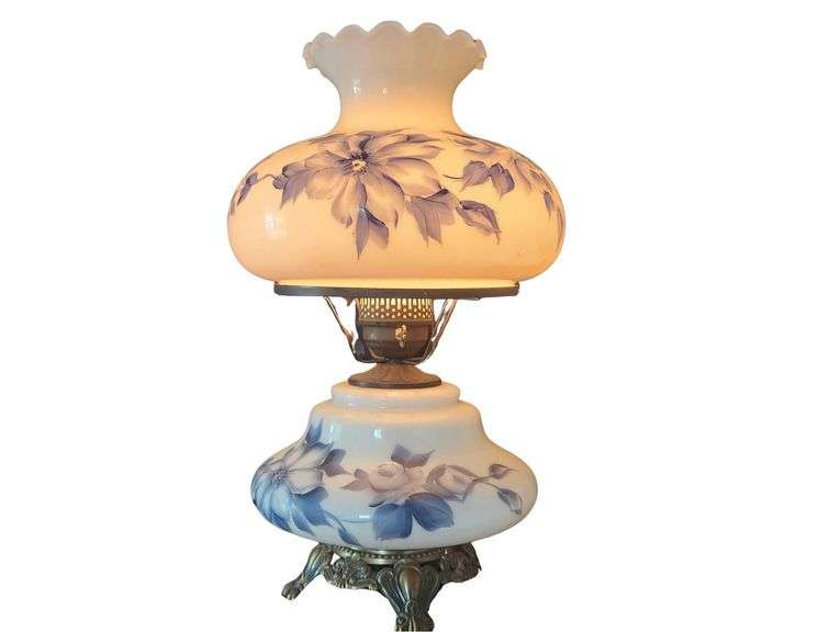 Hand Painted Gone with the Wind Lamp - 25 in h