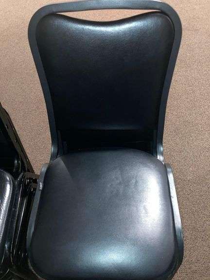 5 Loft Black Padded Dining Chairs