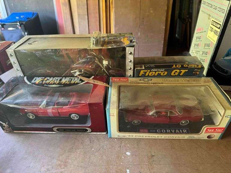 Model and Diecast Cars, Corvairs, Arlen Ness Motorcycle, Fiero GT