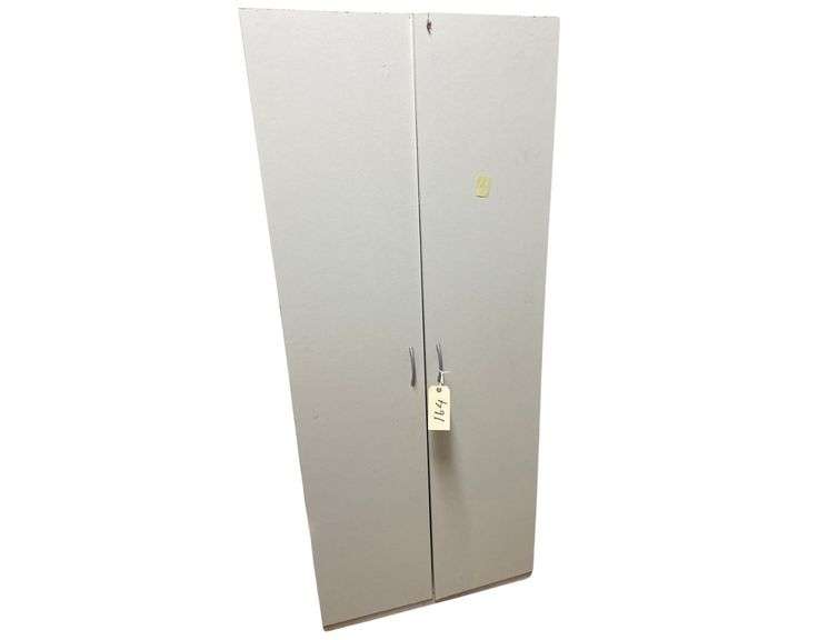 Wooden Cabinet w/ Hangers and Server Clothing - 30in x 21in x 72in