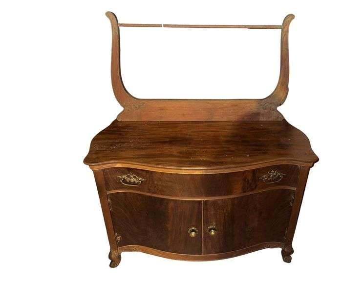 Antique Decorative Wooden Wash Stand - 43in x 20in x 50in image
