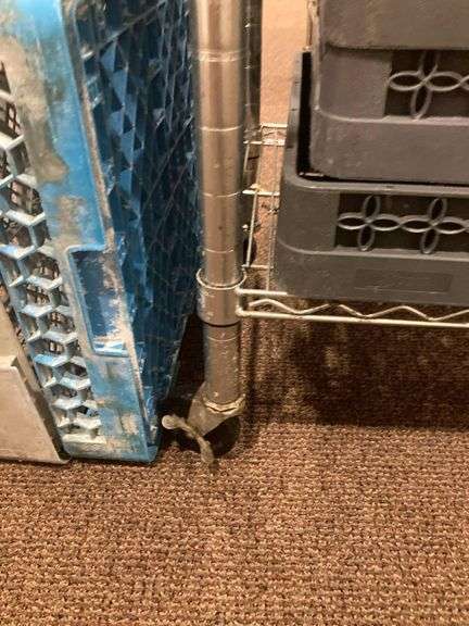 Metal Kitchen Table with Wheels 4ft Long (Contents NOT Included)
