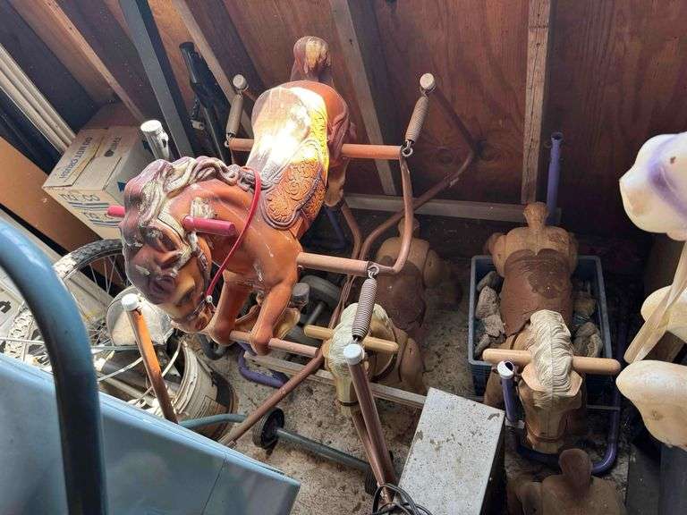 Tot Spring Action Rocking Horses - Hedstrom and Others - 5 Total Varying Models