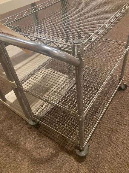 Metal Mesh Cart, Small Sterilite Shelving Unit