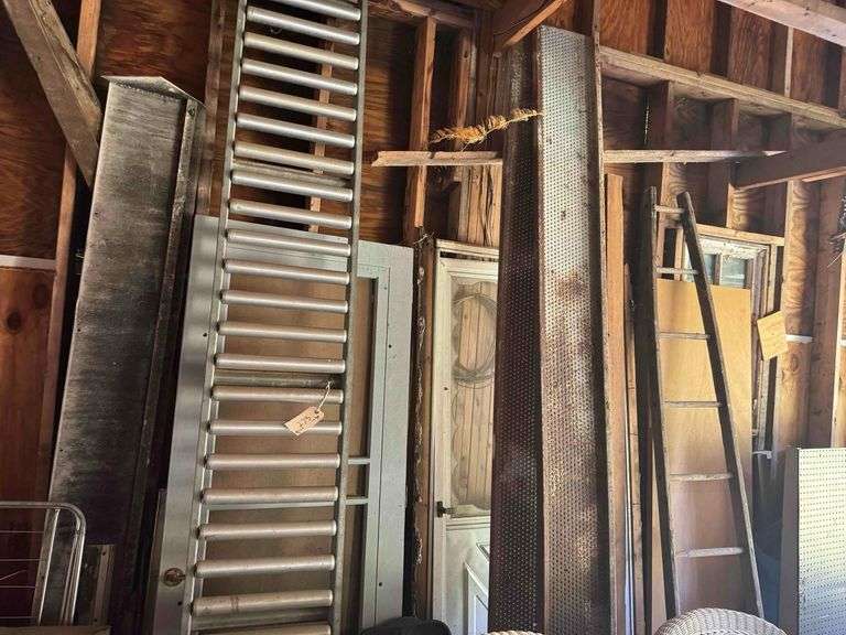 Large Lot on Wall - Rollers, Lumber, Doors and Frames, Etc. image