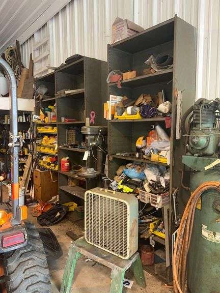 3 - 10 ft. H. Steel Shelves - Contents Included image