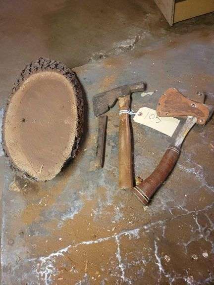 Axes and 20in Wooden Plaque